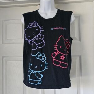 Y2K vintage 2000 hello kitty cut-off muscle teeSize medium